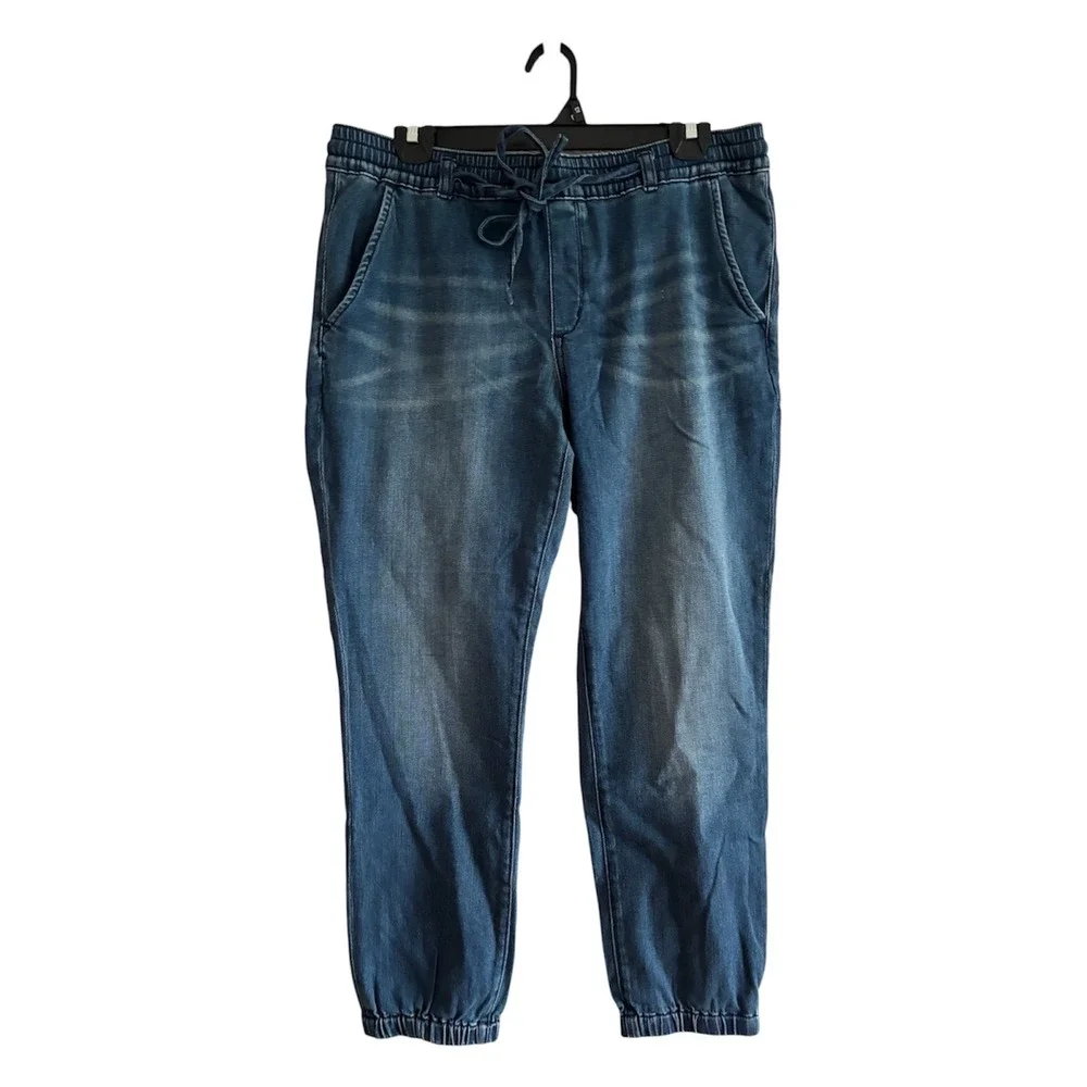 Pilcro and the Letterpress Anthropologie Denim Joggers Medium Wash Sz Medium